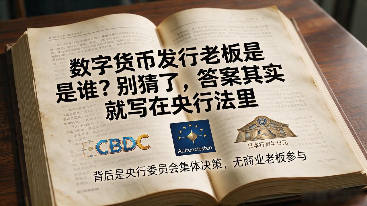 数字货币发行老板是谁？别猜了，答案其实就写在央行法里