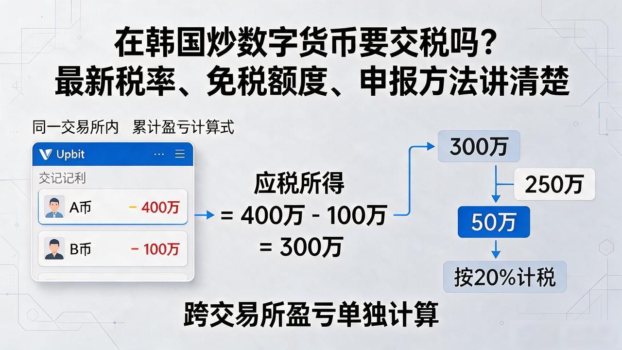 在韩国炒数字货币要交税吗？最新税率、免税额度、申报方法讲清楚