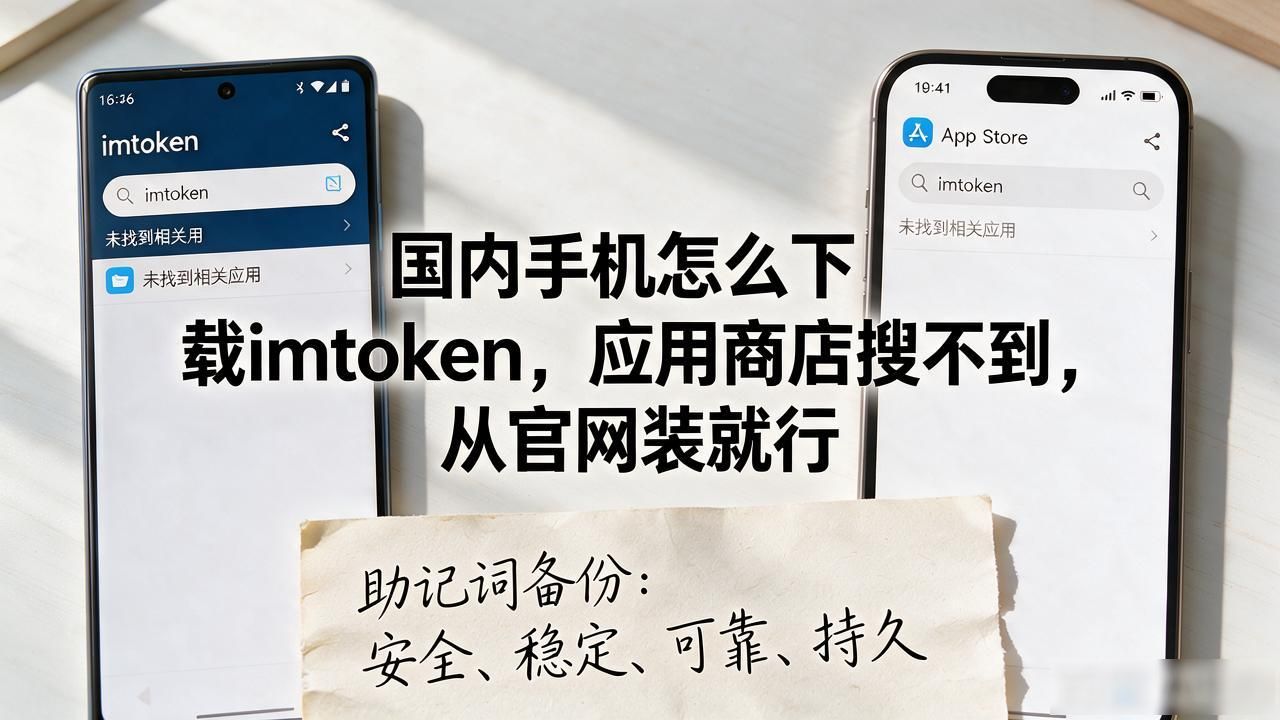 国内手机怎么下载imtoken，应用商店搜不到，从官网装就行