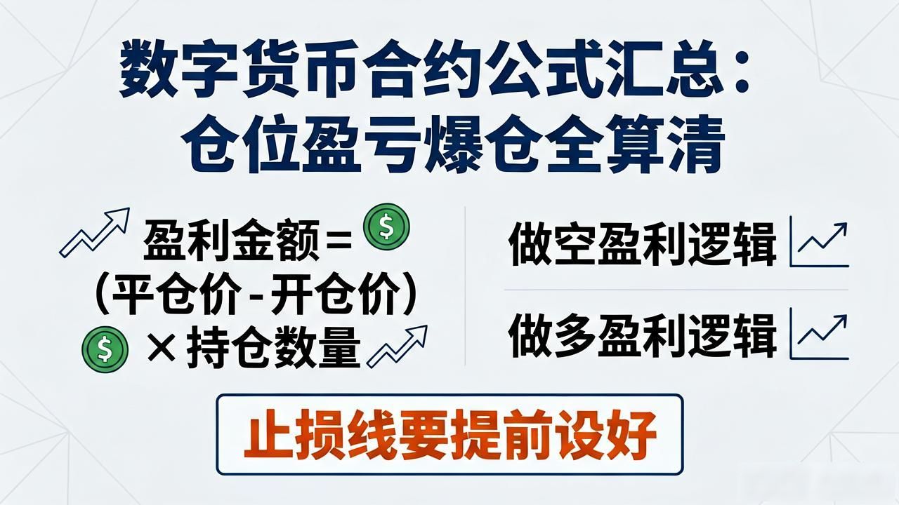 数字货币合约公式汇总_仓位计算公式_数字货币合约交易公式