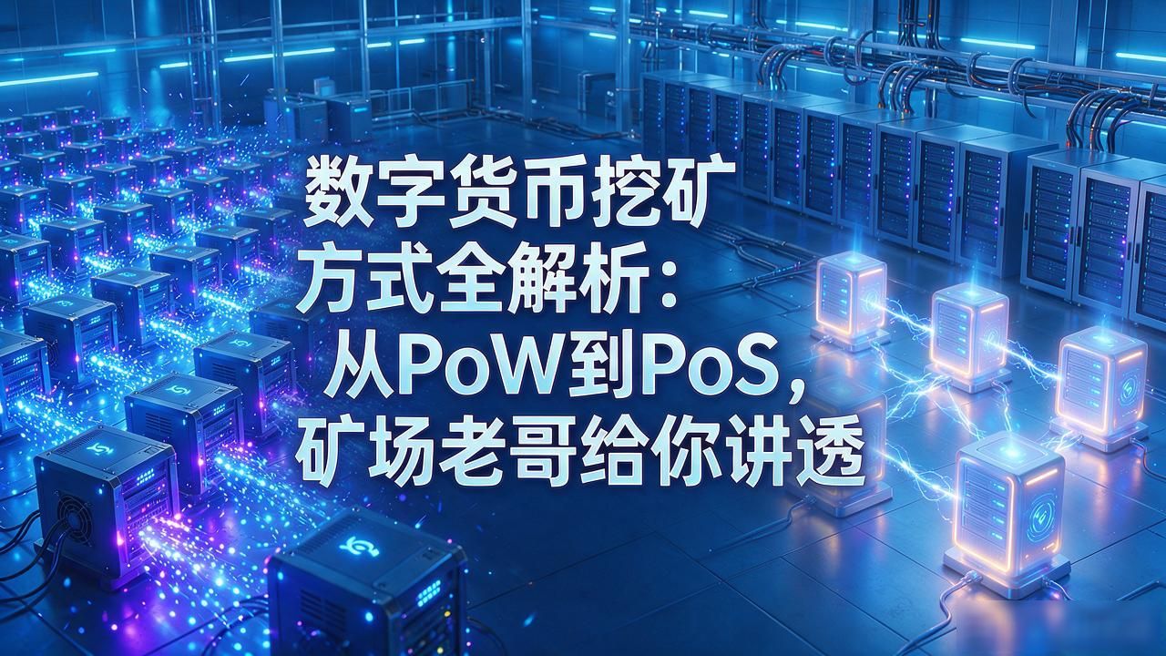 数字货币挖矿方式全解析：从PoW到PoS，矿场老哥给你讲透