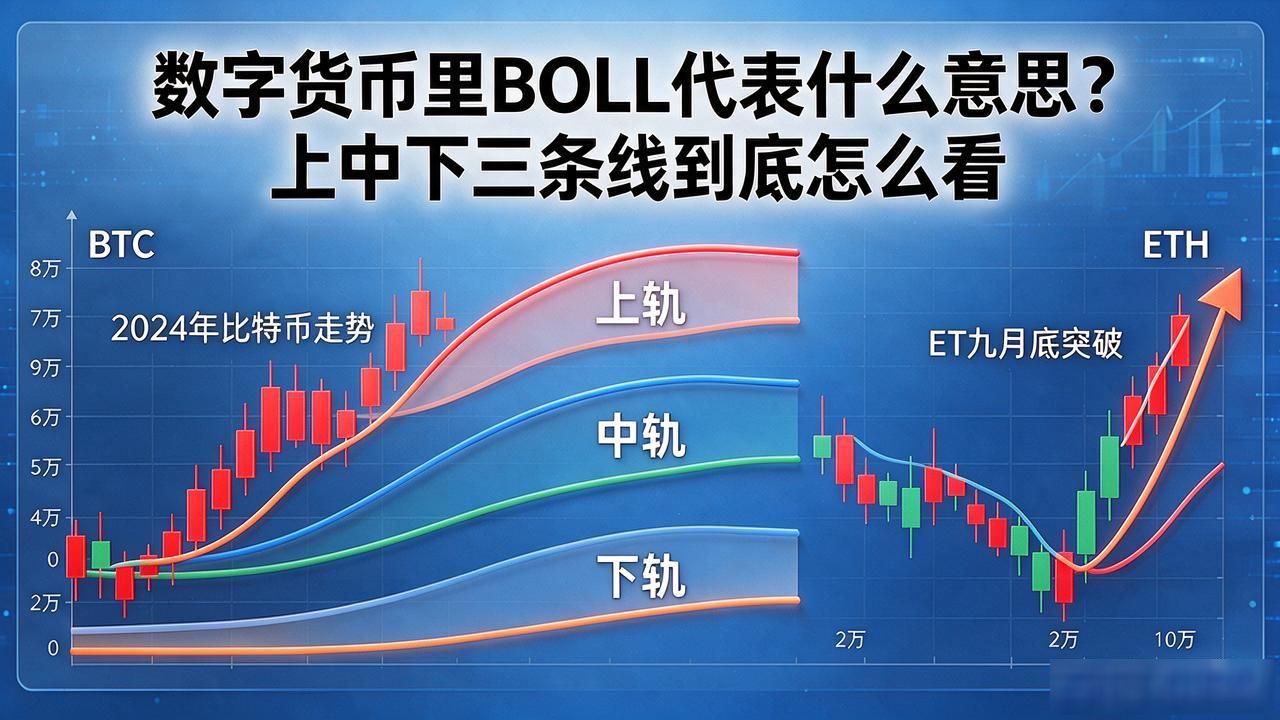 数字货币里BOLL代表什么意思？上中下三条线到底怎么看