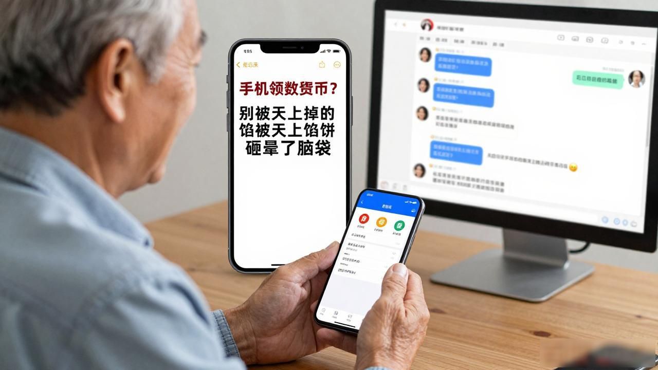 免费领币陷阱_手机领数字货币_中老年人手机数字货币骗局
