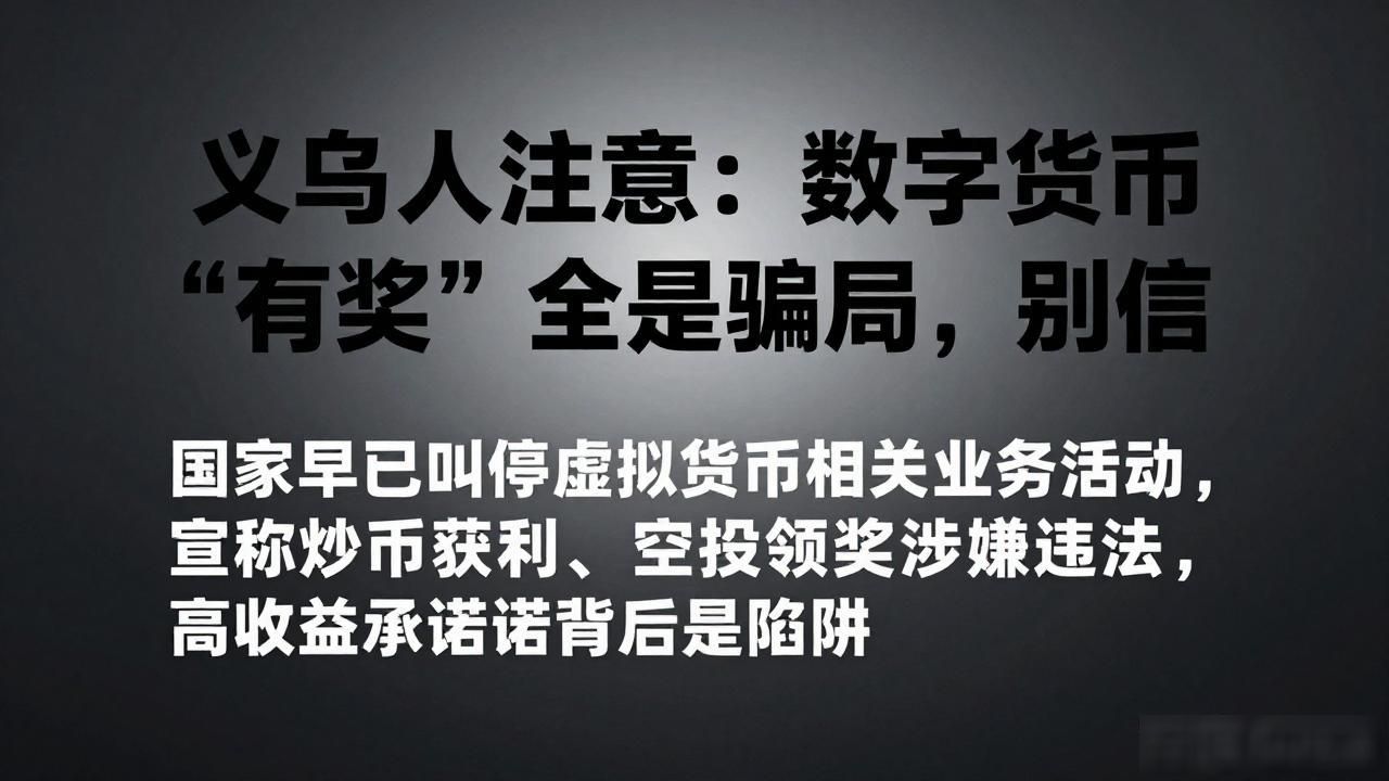 义乌数字货币有奖吗_义乌数字货币骗局_警惕高回报投资陷阱