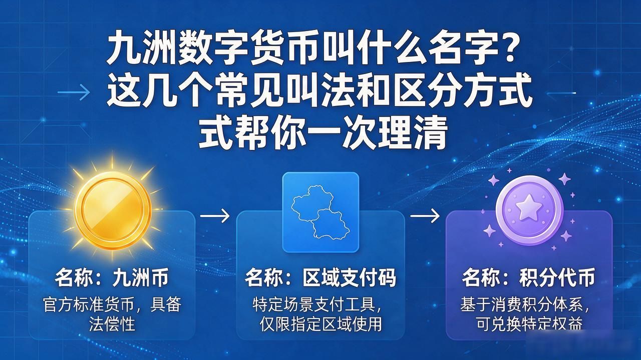 九洲数字货币叫什么名字？这几个常见叫法和区分方式帮你一次理清