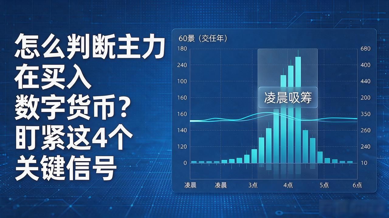 怎么判断主力在买入数字货币？盯紧这4个关键信号