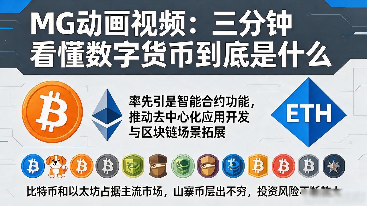 比特币以太坊MG动画科普视频_mg动画数字货币_数字货币区块链概念MG动画入门教程